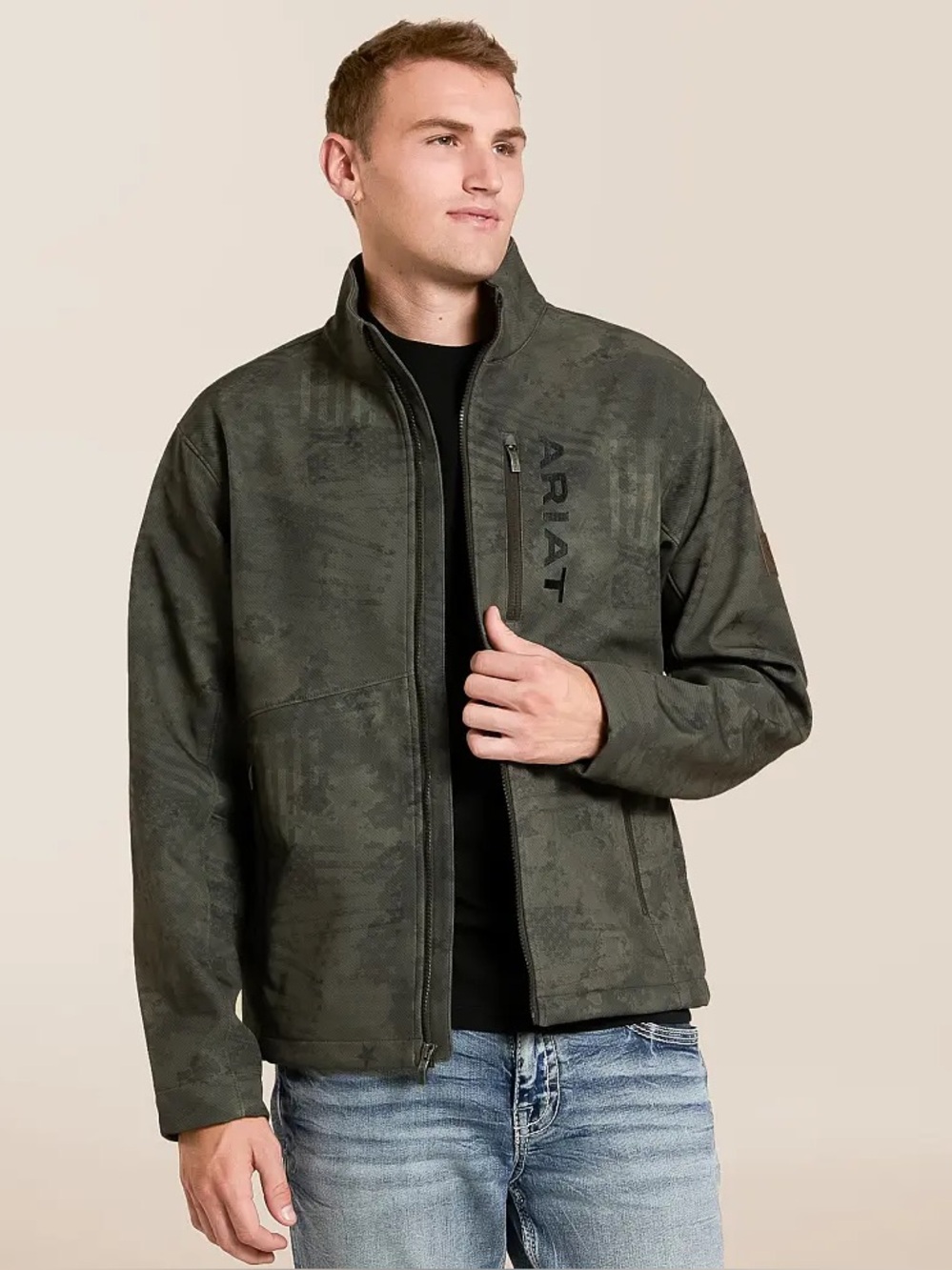Ariat Patriot Flag Softshell Jacket, Size Large
